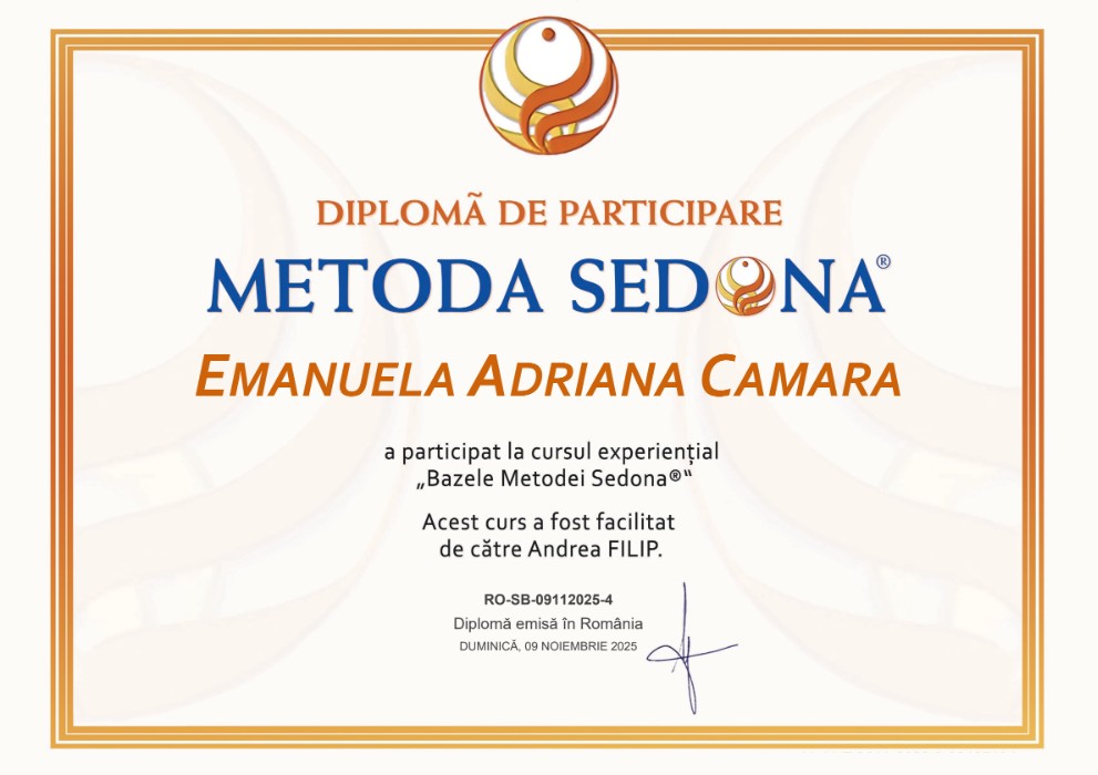 Certificat Metoda Sedona